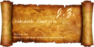 Jakubek Zamfira névjegykártya